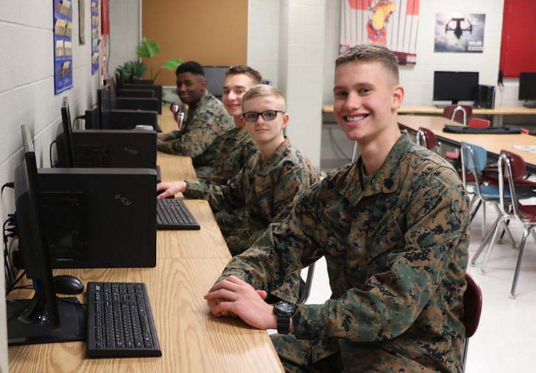 Cadets in class