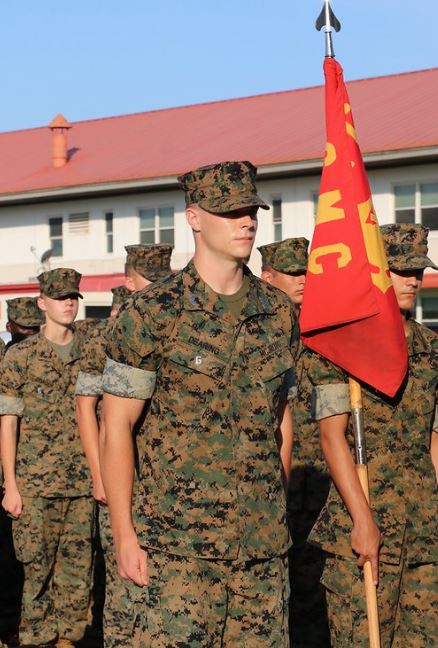 military school cadet in formation